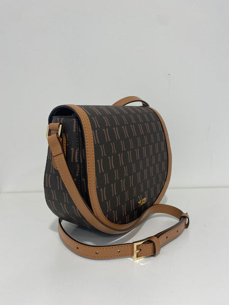 Monogram Tracolla con patta Cuoio