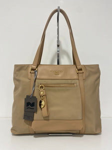 Shopping Nannini tessuto tecnico e pelle beige