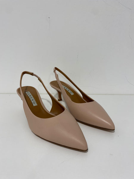 Dècolletè slingback in pelle Albano Cipria