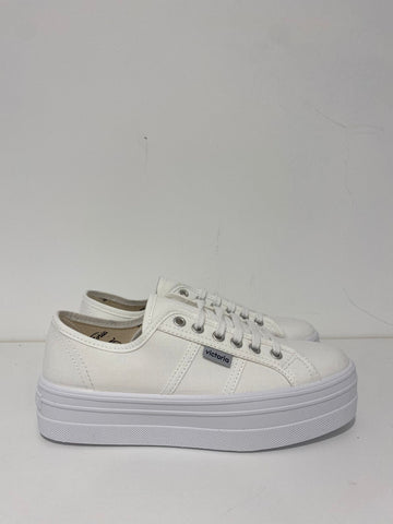 Sneakers donna Victoria in tela tecnica Bianco Victoria
