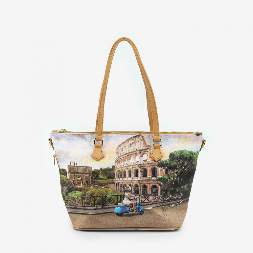 Shopping Y Not media con tracolla Roma Colosseo Matipelletterie